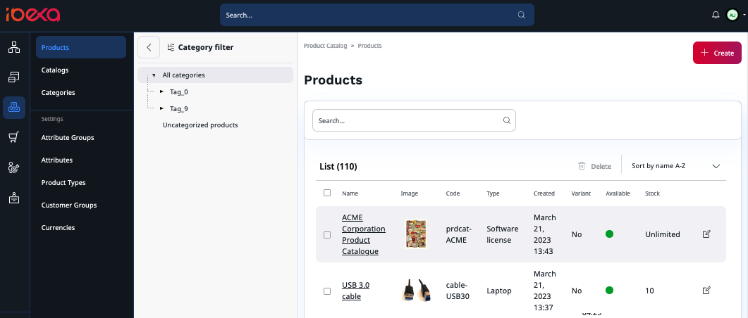 Product categories filter Product categories filter